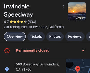 🏁 Goodbye, Irwindale Speedway – A Piece of Garage Girls History💔