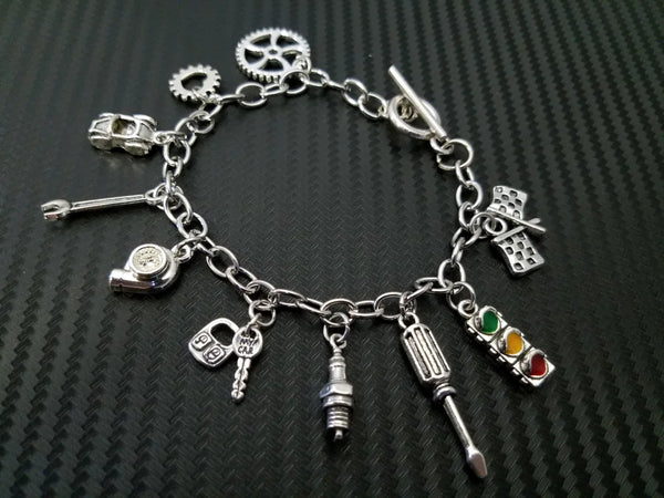 Mother & Daughter Car Part Charm Bracelet #5: Rotary Lover / #3: Mechanic's Special